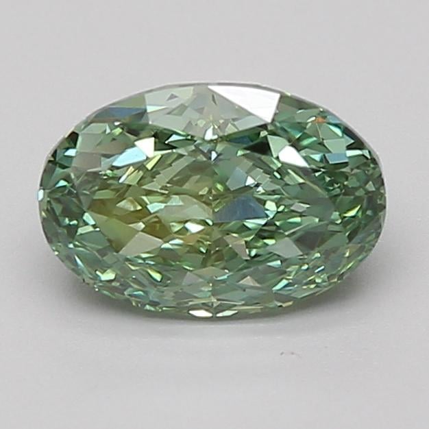 1.59 Ct. Fancy Vivid Green Oval Lab Grown Diamond