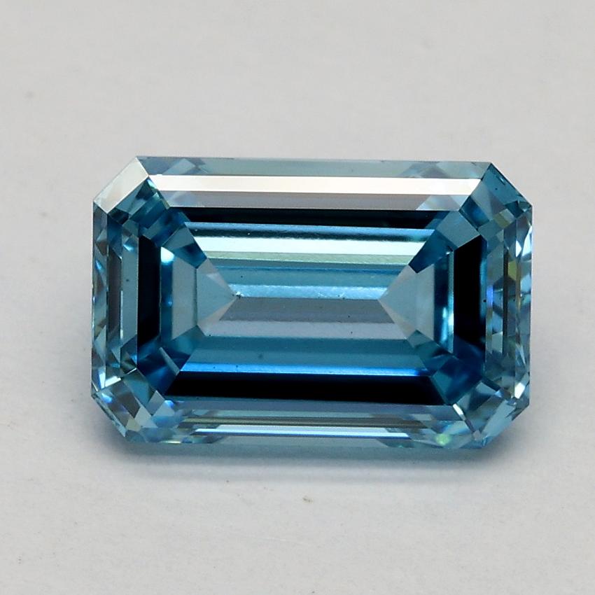 1.75 Ct. Fancy Vivid Blue Emerald Lab Grown Diamond