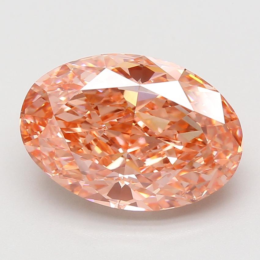 8.08 Ct. Fancy Vivid Pink Oval Lab Grown Diamond