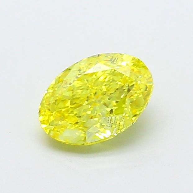 1.00 Ct. Fancy Vivid Yellow Oval Lab Grown Diamond
