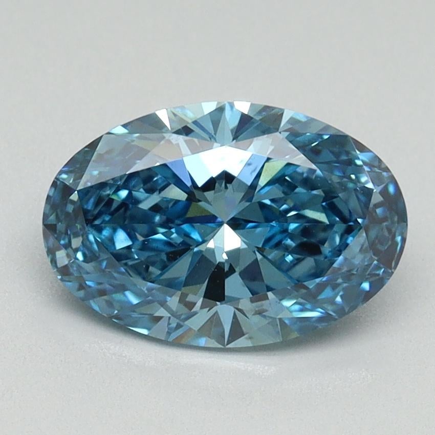 1.55 Ct. Fancy Vivid Blue Oval Lab Grown Diamond