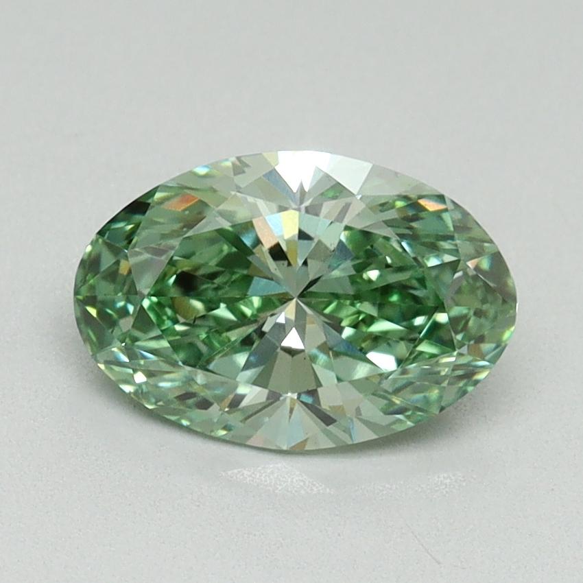 1.25 Ct. Fancy Vivid Green Oval Lab Grown Diamond