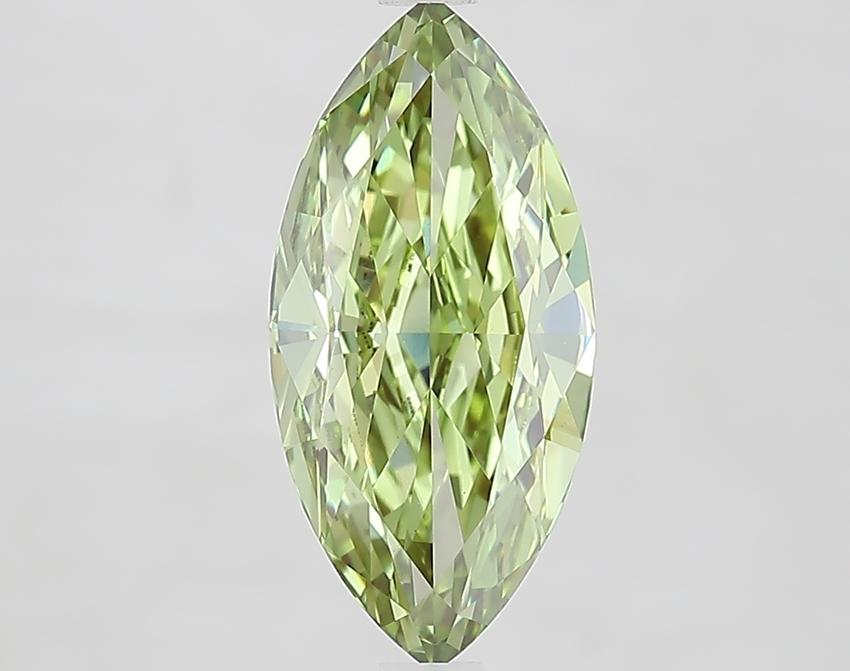 2.91 Ct. Fancy Vivid Green Marquise Lab Grown Diamond