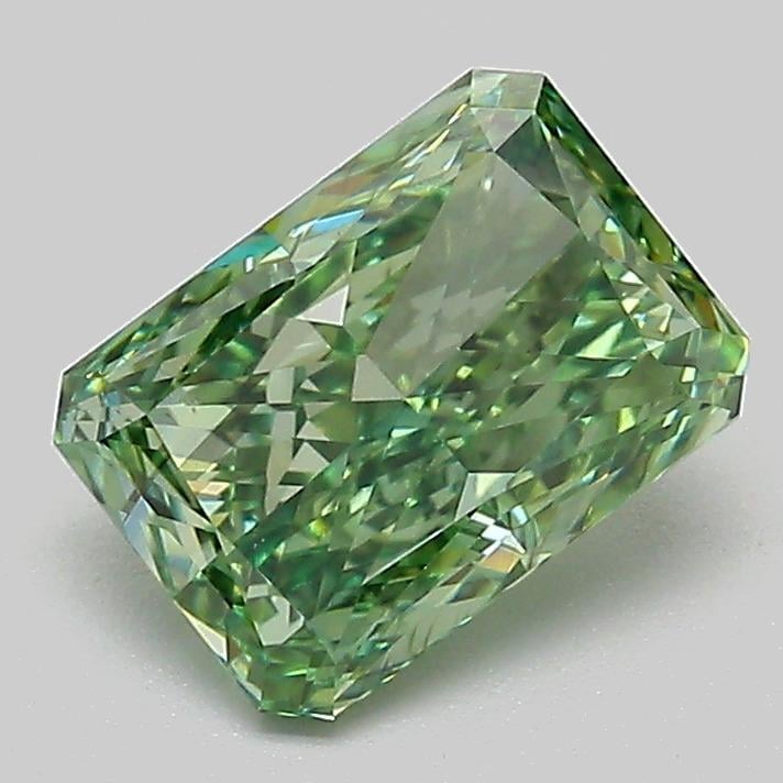 1.49 Ct. Fancy Vivid  Green Radiant Lab Grown Diamond