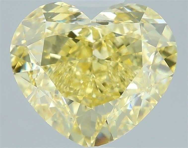 2.57 Ct. Fancy Intense Yellow Heart Lab Grown Diamond