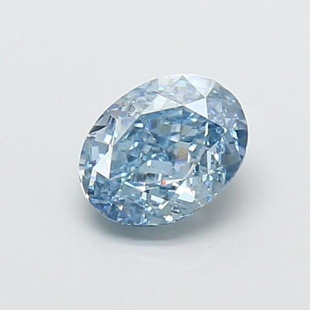1.01 Ct. Fancy Vivid Blue Oval Lab Grown Diamond