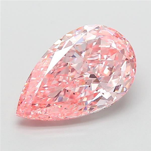 2.73 Ct. Fancy Vivid Pink Pear Lab Grown Diamond