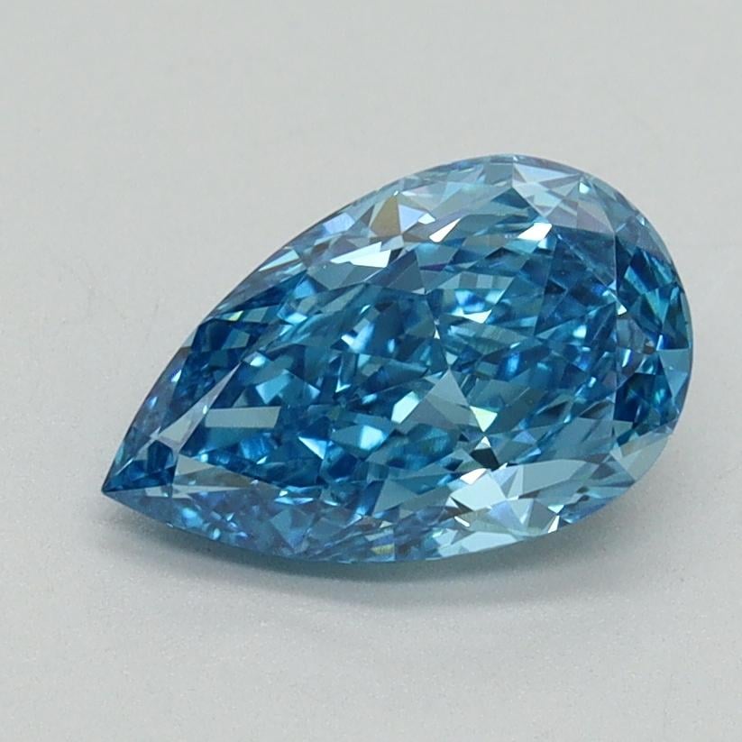 1.27 Ct. Fancy Vivid Malibu Blue Pear Lab Grown Diamond