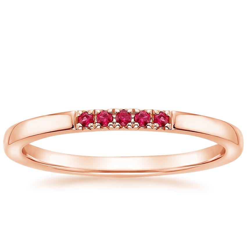 Rose Gold Pippa Lab Created Ruby Ring