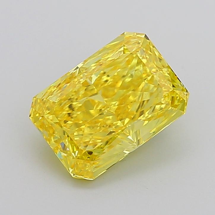 4.05 Ct. Fancy Vivid Yellow Radiant Lab Grown Diamond