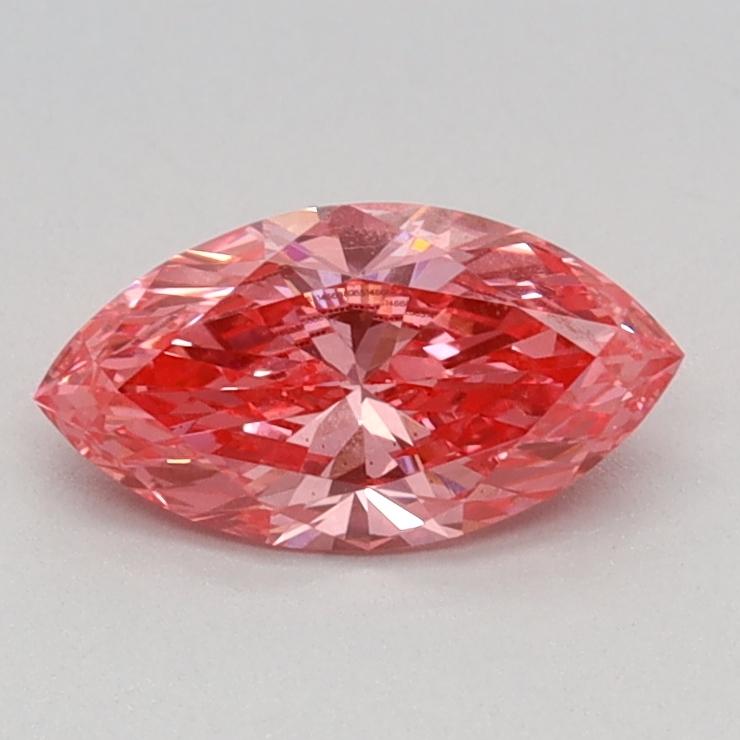 0.54 Ct. Fancy Vivid Pink Marquise Lab Grown Diamond