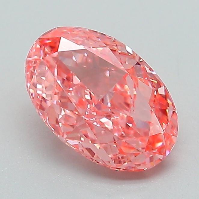1.24 Ct. Fancy Vivid Pink Oval Lab Grown Diamond