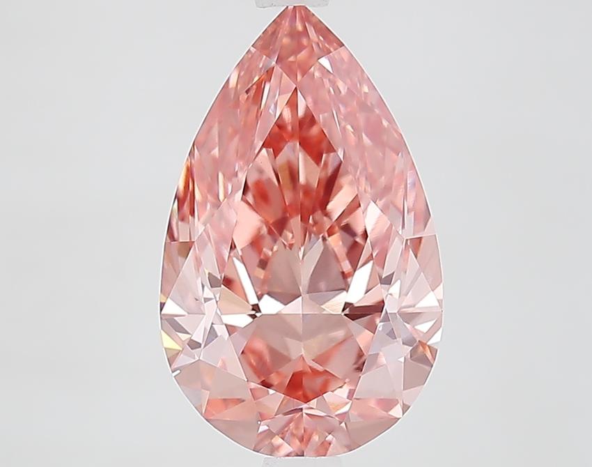3.02 Ct. Fancy Vivid Pink Pear Lab Grown Diamond