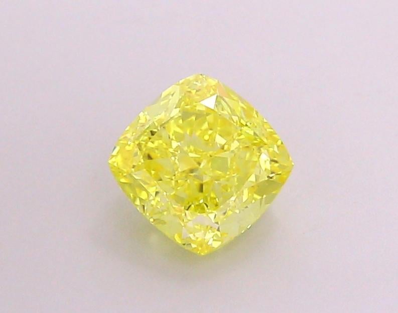 1.75 Ct. Fancy Vivid  Yellow Cushion Lab Grown Diamond