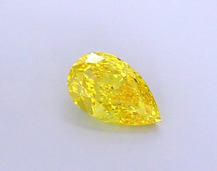 1.03 Ct. Fancy Vivid  Yellow Pear Lab Grown Diamond