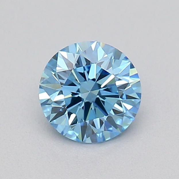 0.26 Ct. Fancy Vivid  Blue Round Lab Grown Diamond
