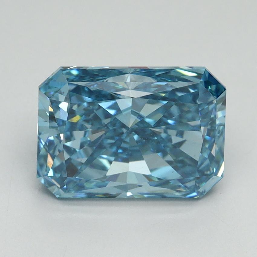 3.11 Ct. Fancy Vivid Blue Radiant Lab Grown Diamond