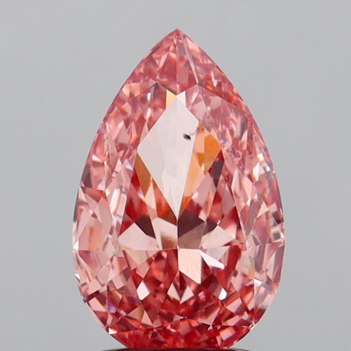 2.24 Ct. Fancy Vivid  Pink Pear Lab Grown Diamond