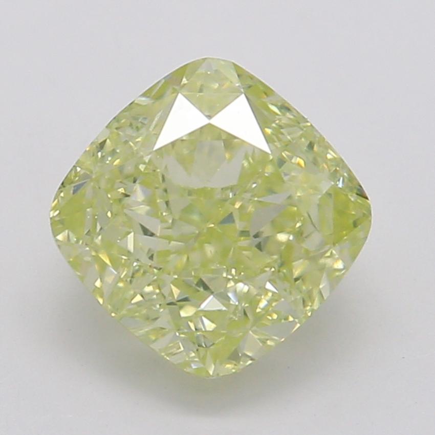 0.91 Ct. Fancy Yellow Cushion Diamond