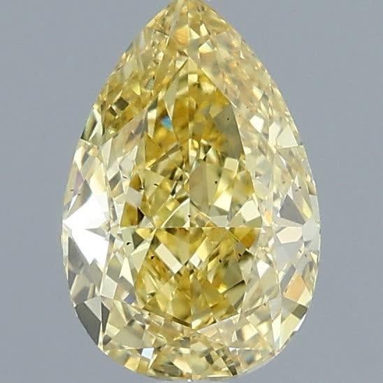 1.01 Ct. Fancy Intense  Yellow Pear Lab Grown Diamond