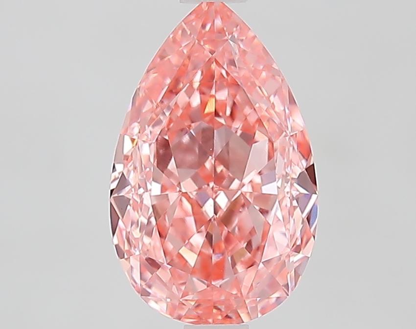2.41 Ct. Fancy Vivid Pink Pear Lab Grown Diamond