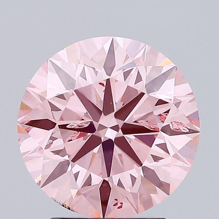 2.94 Ct. Fancy Intense Pink Round Lab Grown Diamond