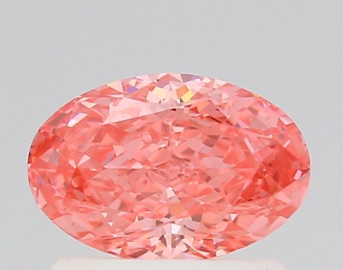 0.78 Ct. Fancy Vivid Pink Oval Lab Grown Diamond