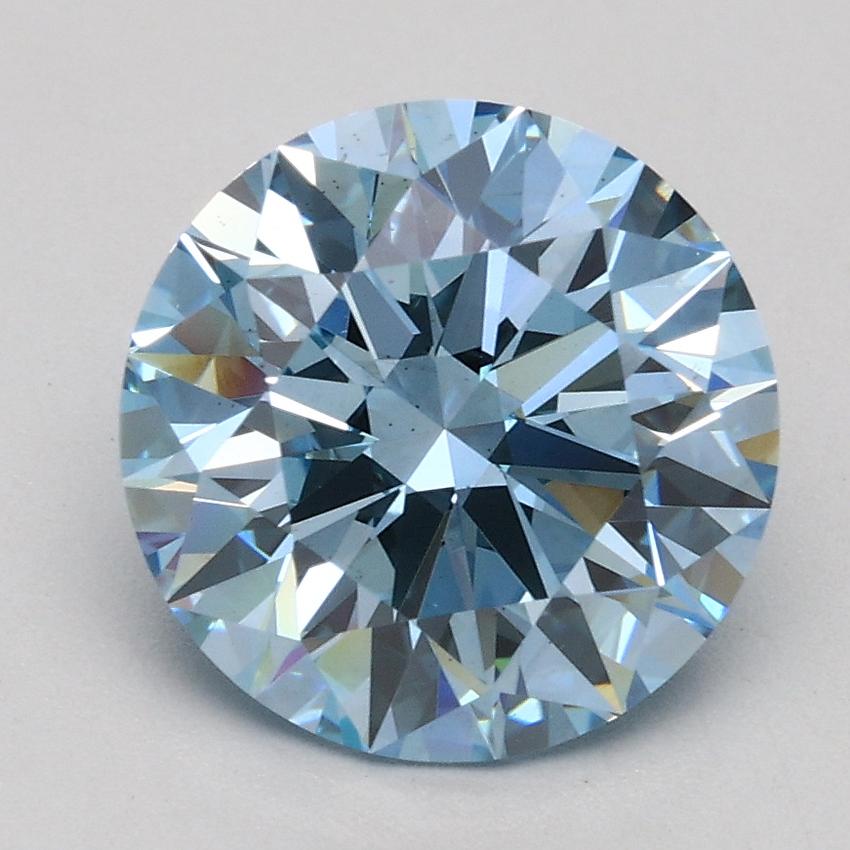 2.06 Ct. Fancy Blue Round Lab Grown Diamond