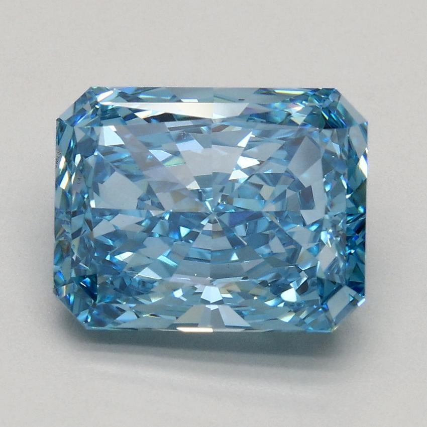2.50 Ct. Fancy Vivid Blue Radiant Lab Grown Diamond