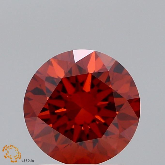 1.55 Ct. Fancy Orange Round Lab Grown Diamond