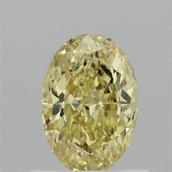 0.69 Ct. Fancy Vivid Yellow Oval Lab Grown Diamond