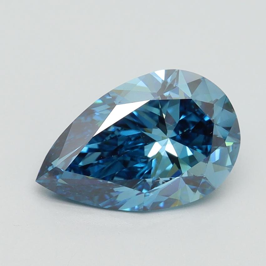2.11 Ct. Fancy Vivid Blue Pear Lab Grown Diamond