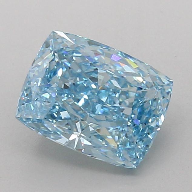 2.04 Ct. Fancy Vivid Blue Cushion Lab Grown Diamond