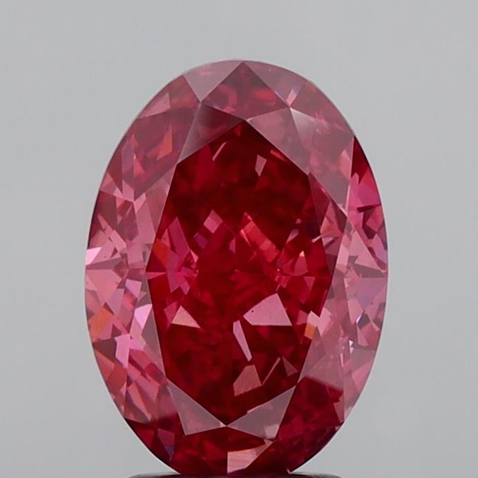 3.26 Ct. Fancy Vivid  Pink Oval Lab Grown Diamond
