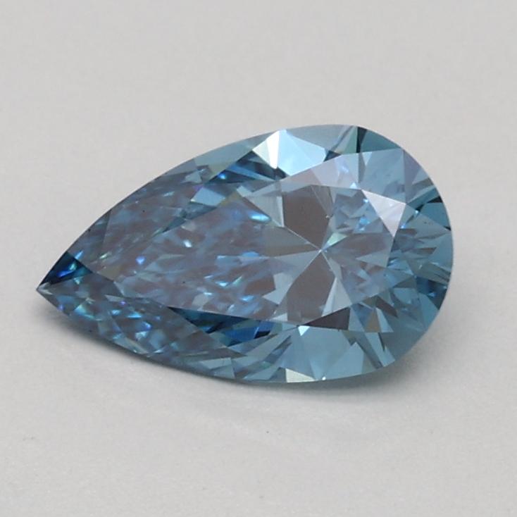 0.52 Ct. Fancy Vivid Blue Pear Lab Grown Diamond
