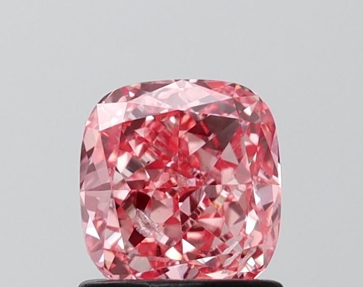 1.01 Ct. Fancy Vivid Pink Cushion Lab Grown Diamond