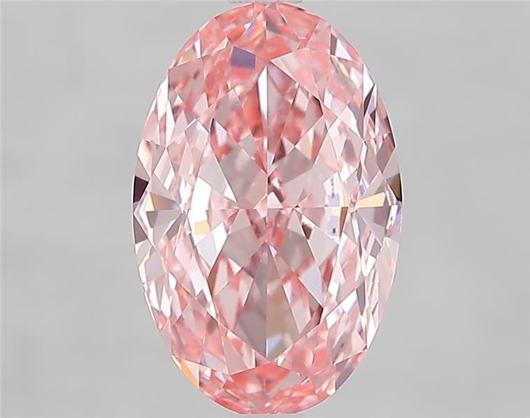 3.65 Ct. Fancy Vivid  Pink Oval Lab Grown Diamond