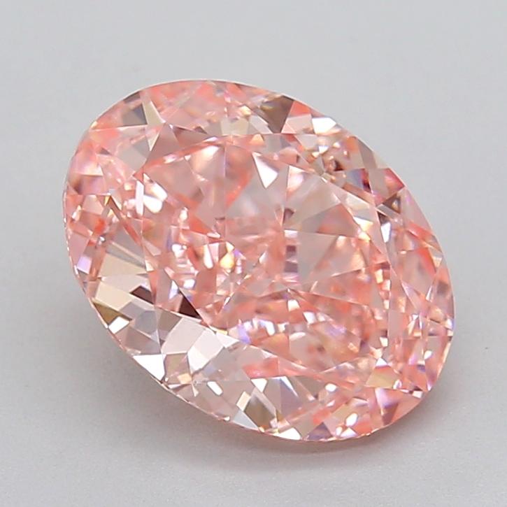 4.09 Ct. Fancy Pink Oval Lab Grown Diamond
