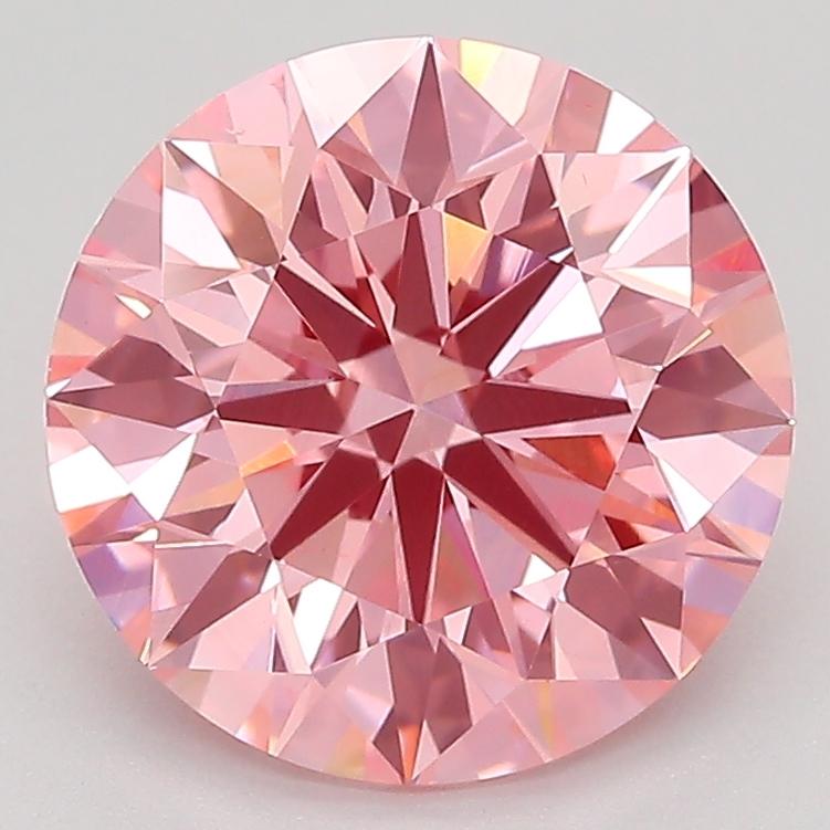 3.1 Ct. Fancy Vivid Pink Round Lab Grown Diamond