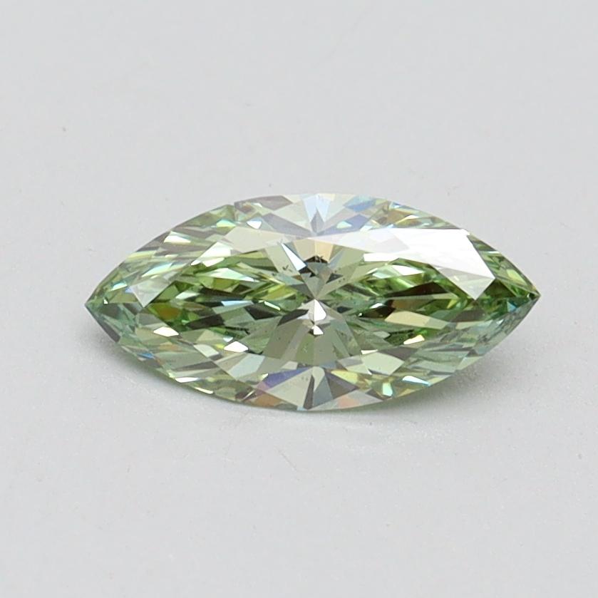 0.51 Ct. Fancy Vivid Green Marquise Lab Grown Diamond