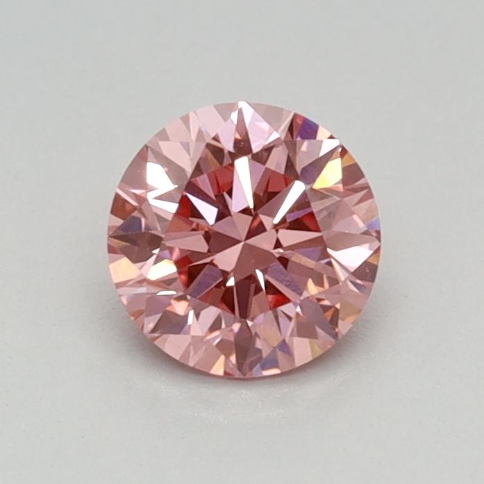 0.46 Ct. Fancy Vivid Pink Round Lab Grown Diamond