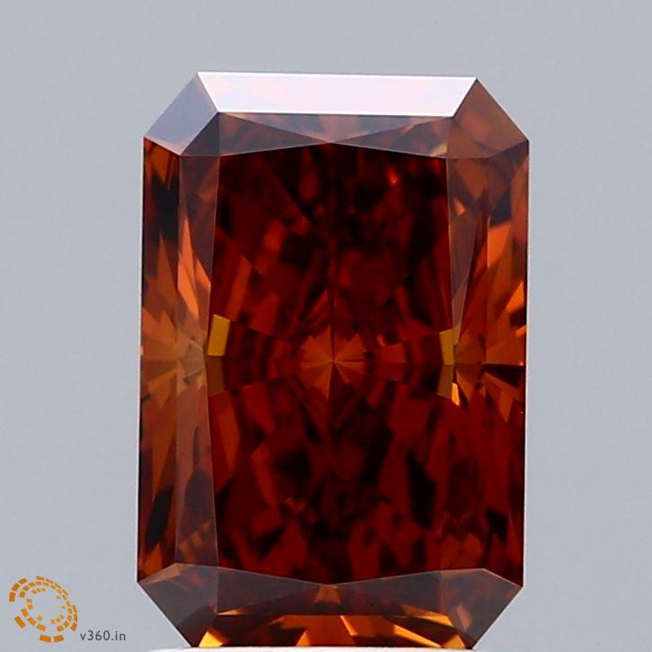 2.51 Ct. Fancy Deep Orange Radiant Lab Grown Diamond