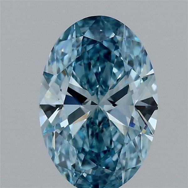 1.04 Ct. Fancy Vivid Blue Oval Lab Grown Diamond