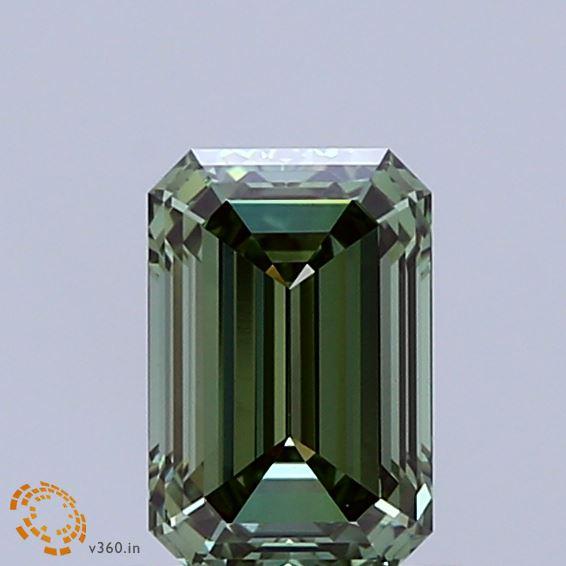 1.04 Ct. Fancy Vivid Green Emerald Lab Grown Diamond