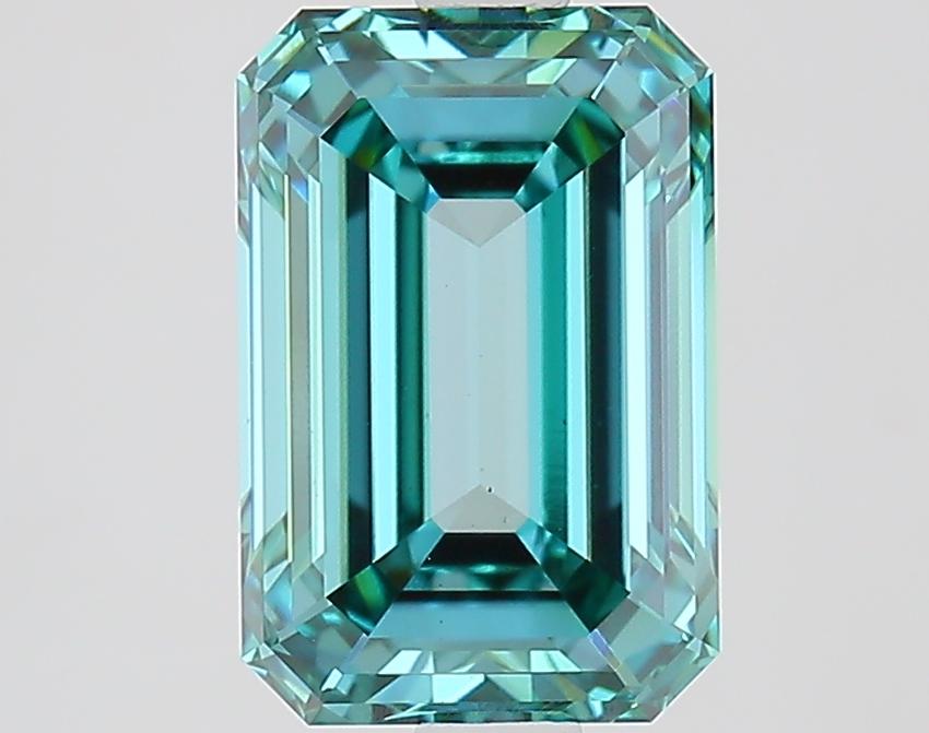 2.51 Ct. Fancy Vivid Green Emerald Lab Grown Diamond