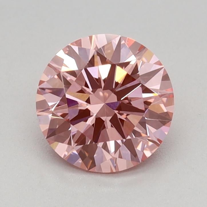 0.70 Ct. Fancy Vivid Pink Round Lab Grown Diamond