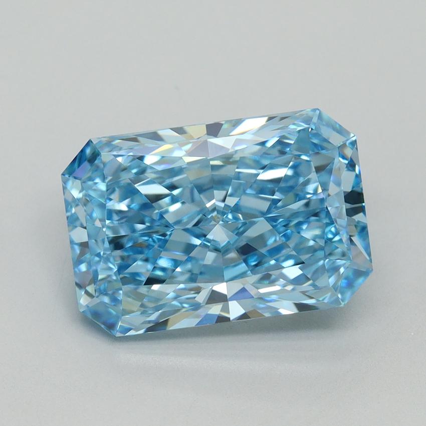 5.07 Ct. Fancy Vivid Blue Radiant Lab Grown Diamond