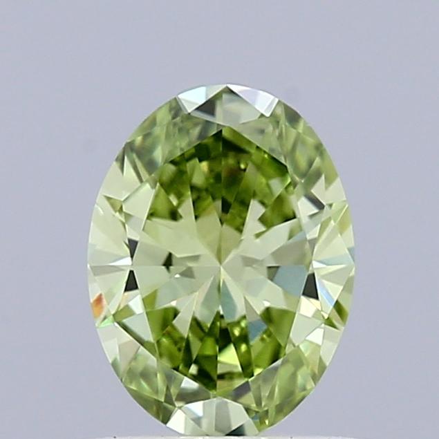 0.56 Ct. Fancy Vivid Green Oval Lab Grown Diamond