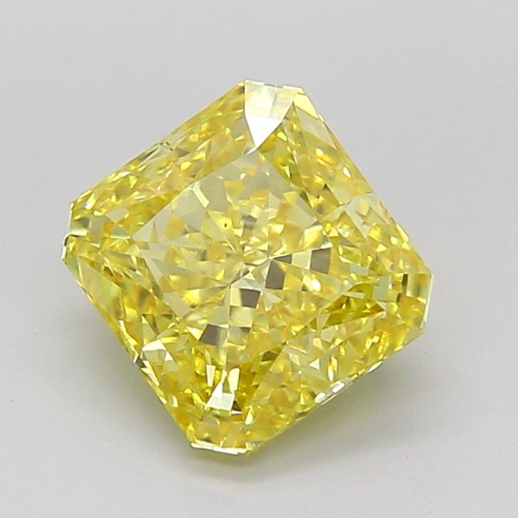2.07 Ct. Fancy Vivid Yellow Radiant Lab Grown Diamond