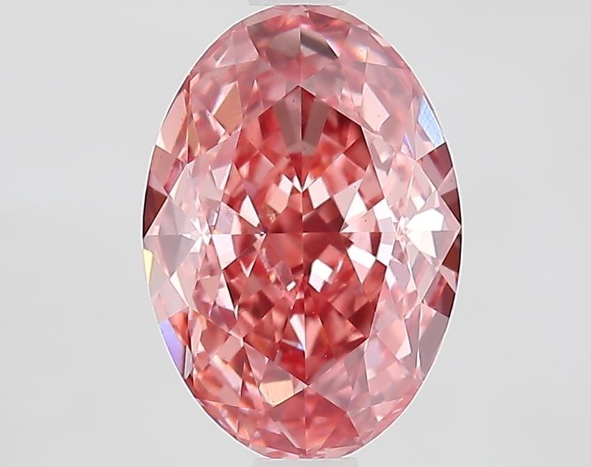 1.93 Ct. Fancy Vivid Pink Oval Lab Grown Diamond